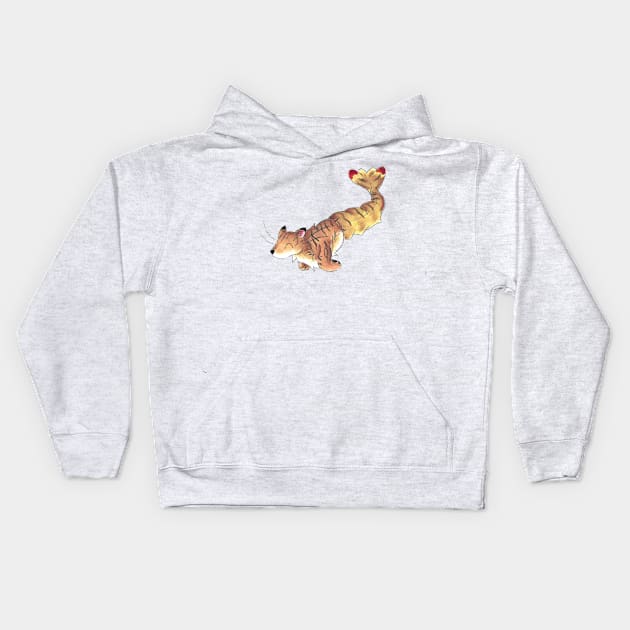 Tiger Prawn Kids Hoodie by KristenOKeefeArt